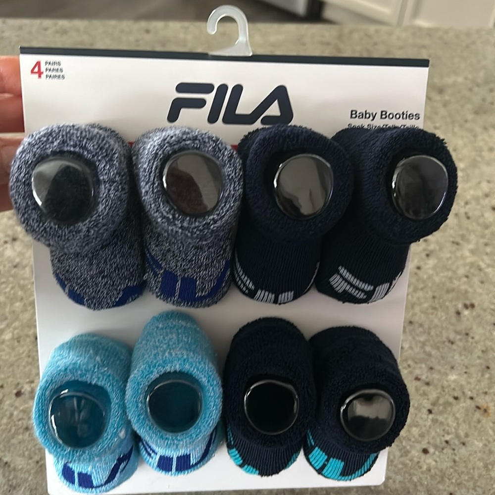 Fila 4 Pair Baby Booties Sz 18-24 mth NWT